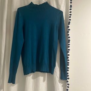 dark teal stretchy sweater shirt
